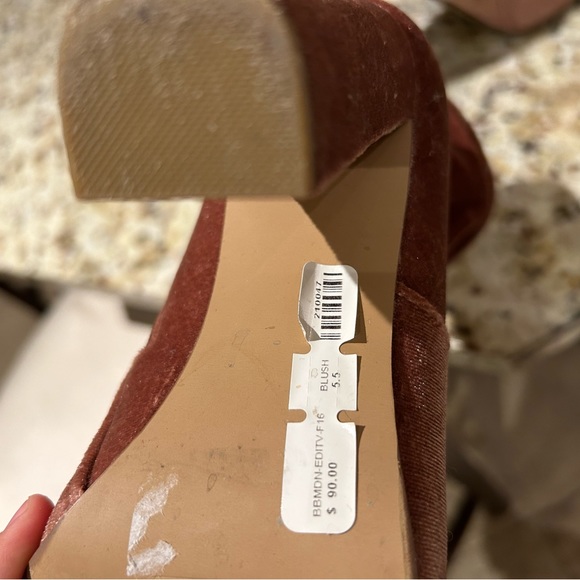 Steve Madden Velvet Pink Boots - Picture 3 of 5